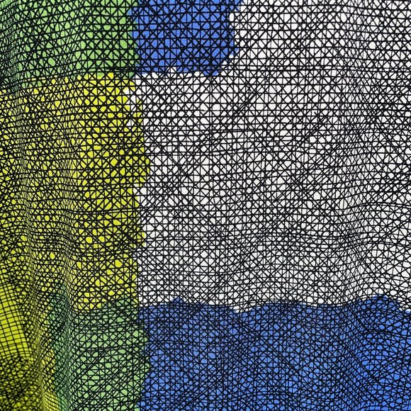 Vintage BCBGMAXAZRIA Silk Stretch Jersey Knit Shift Dress Mixed Mod Print - Picture 8 of 9